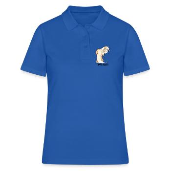 Drôle Haflinger Cheval - Polo Femme - bleu royal - Devant - Ailine (174cm)