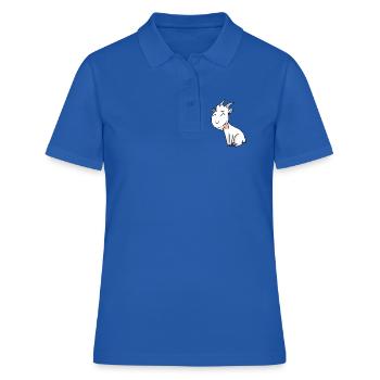 Chèvre Chèvre Buck - Polo Femme - bleu royal - Devant - Ailine (174cm)