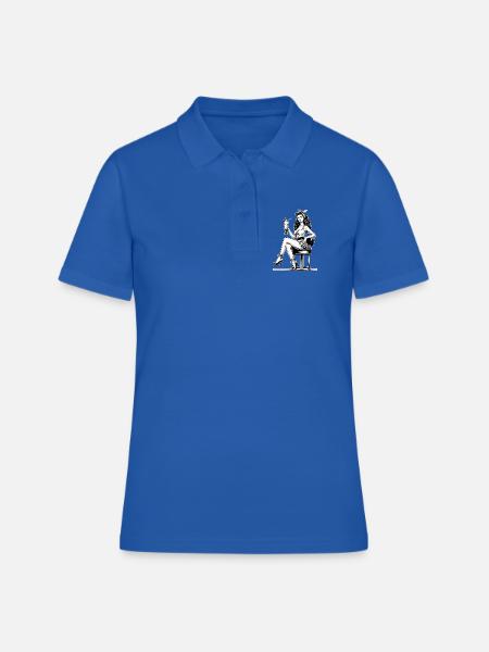 Milchshake Rockabilly Pin Up schwarzweiß Geschenk - Frauen Polo Shirt - Royalblau