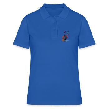 Art du sport automobile #motor #sport - Polo Femme - bleu royal - Devant - Ailine (174cm)