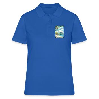 Erleben Sie tropische Moorea in Französisch-Polynesien - Frauen Polo Shirt - Royalblau - Vorne - Ailine (174cm)