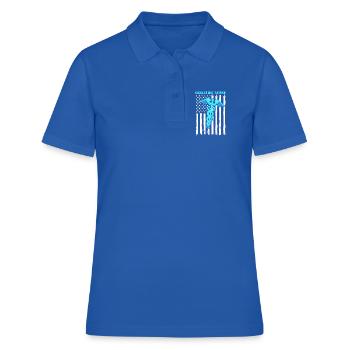 Infirmière gériatrique en maison de retraite Infirmière - Polo Femme - bleu royal - Devant - Ailine (174cm)