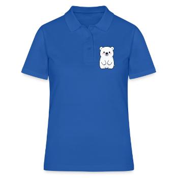 Polar Bear Kawaii Gift Birthday - Women's Polo Shirt - royal blue - Front - Ailine (174cm)