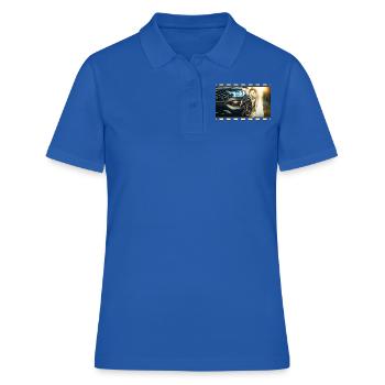 Eleganz im Detail – Modernes Auto in regnerischer Umgebung - Frauen Polo Shirt - Royalblau - Vorne - Ailine (174cm)