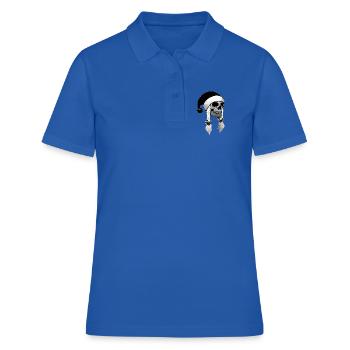 Crâne Femme Noël Bonnets tresses - Polo Femme - bleu royal - Devant - Ailine (174cm)