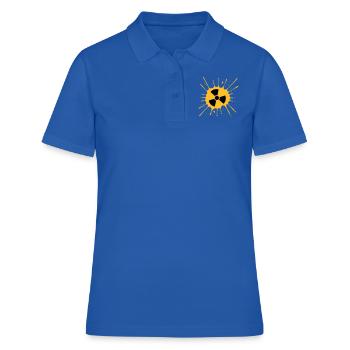 atomic symbol radioactive warning caution note - Women's Polo Shirt - royal blue - Front - Ailine (174cm)