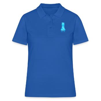 Tour d'échecs - Solide comme une tour - Polo Femme - bleu royal - Devant - Ailine (174cm)