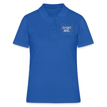 Joyeux noël - Polo Femme - bleu royal - Devant - Ailine (174cm)