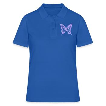 Aquarell Schmetterling - Frauen Polo Shirt - Royalblau - Vorne - Ailine (174cm)