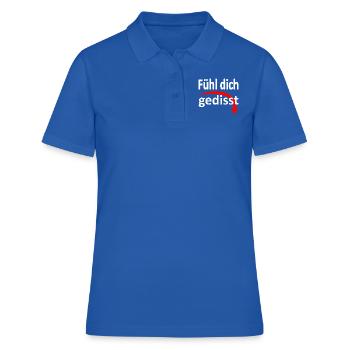 Fühl dich gedisst - Version 3 - Frauen Polo Shirt - Royalblau - Vorne - Ailine (174cm)