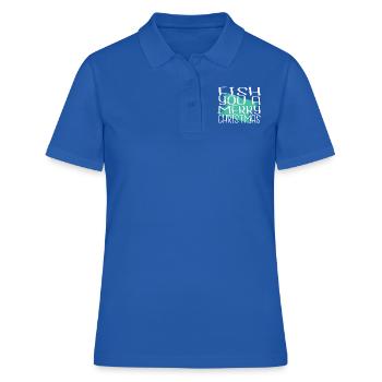Présentez des tournois de pêche en cadeau mignons de mer - Polo Femme - bleu royal - Devant - Ailine (174cm)