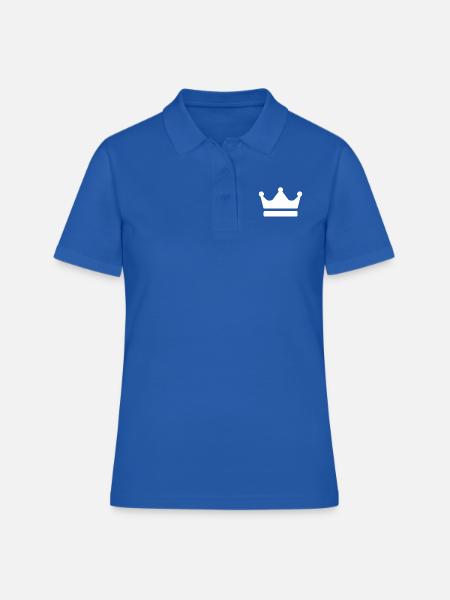 Couronne - Polo Femme - bleu royal