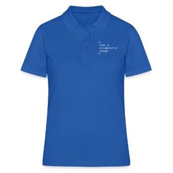 Code Coder Programmierer Developer Entwickler - Frauen Polo Shirt - Royalblau - Vorne - Ailine (174cm)