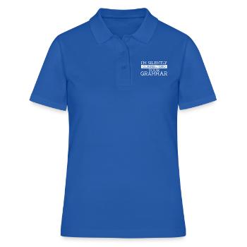 Je corrige en silence votre grammaire - Polo Femme - bleu royal - Devant - Ailine (174cm)