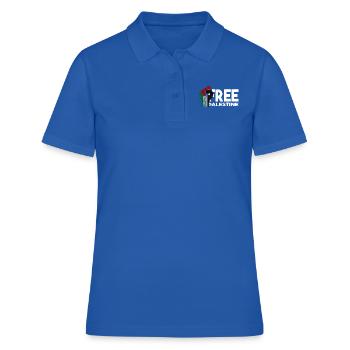 la Palestine libre - Polo Femme - bleu royal - Devant - Ailine (174cm)