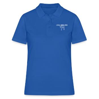 Libération animale - Polo Femme - bleu royal - Devant - Ailine (174cm)
