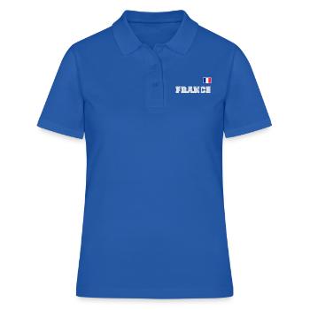 Look maillot de la France - FRANCE avec drapeau - Polo Femme - bleu royal - Devant - Ailine (174cm)