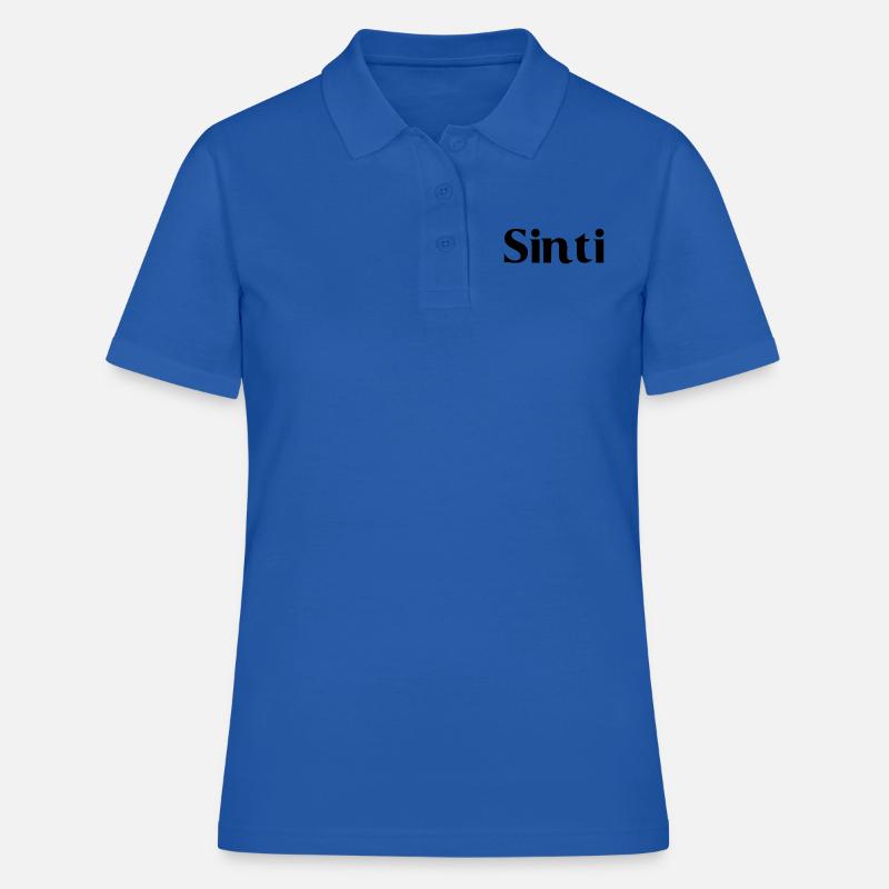 Sinti Black Script - Polo Femme - bleu royal