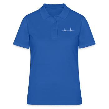ekg diagramm beat - Frauen Polo Shirt - Royalblau - Vorne - Ailine (174cm)