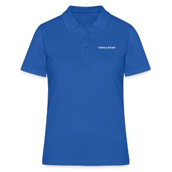 J'ai un whisky de rêve Martin Luther King - Polo Femme - bleu royal - Devant - Ailine (174cm)
