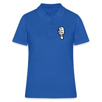 Silhouette abstraite des mains - Polo Femme - bleu royal - Devant - Ailine (174cm)