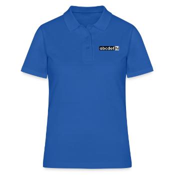 Abcdefghi Hi Hello Letters Alphabet - Women's Polo Shirt - royal blue - Front - Ailine (174cm)