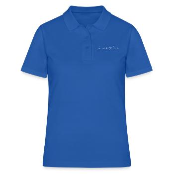 je peux pas j ai chimio - Polo Femme - bleu royal - Devant - Ailine (174cm)
