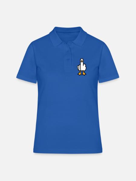 Statement Gans - Frauen Polo Shirt - Royalblau