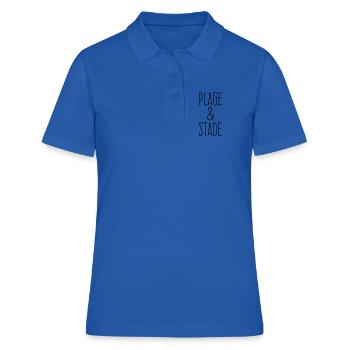Plage et stade - Polo Femme - bleu royal - Devant - Ailine (174cm)