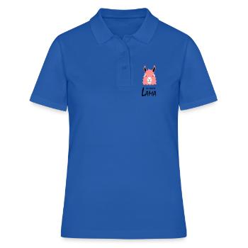 Pas de drame Lama - Polo Femme - bleu royal - Devant - Ailine (174cm)