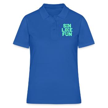 TRIATHLON sin like fun - Women's Polo Shirt - royal blue - Front - Ailine (174cm)
