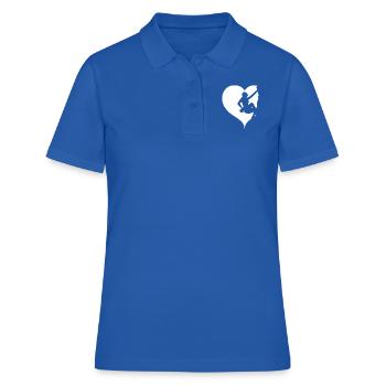 Klettern Bouldern Sportklettern Freiklettern Damen - Frauen Polo Shirt - Royalblau - Vorne - Ailine (174cm)