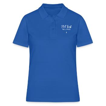 Plot Twist qu’il vit - Polo Femme - bleu royal - Devant - Ailine (174cm)