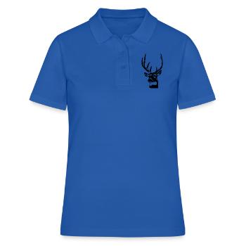 Cerf bois bois chasse - Polo Femme - bleu royal - Devant - Ailine (174cm)
