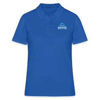 Cadeau d'alpiniste expériences montagne - Polo Femme - bleu royal - Devant - Ailine (174cm)