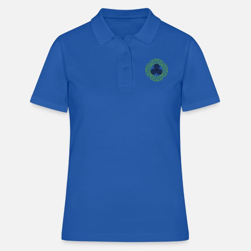 Irlande celtique Viking Celtic Knot Pattern Tree - Polo Femme - bleu royal