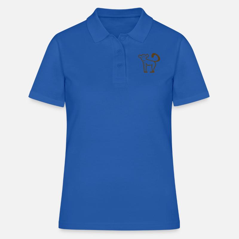 Monkey, Primates, Evolution, Icon, Zoo, Circus - Women's Polo Shirt - royal blue