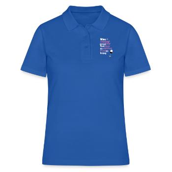 Le vin est une preuve constante ... - imagées - Funny Quotes - Polo Femme - bleu royal - Devant - Ailine (174cm)