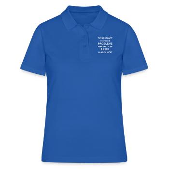 Schokolade löst keine Probleme - Frauen Polo Shirt - Royalblau - Vorne - Ailine (174cm)