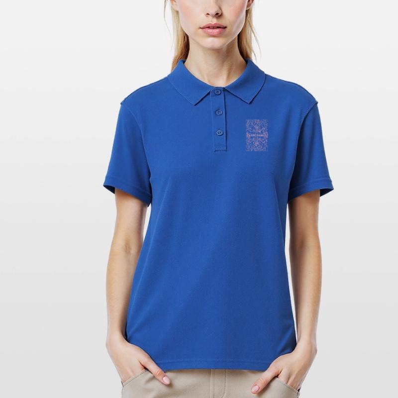 Binary Code Abstract (pink) Women's Polo Shirt