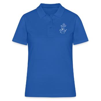 Arrosoir avec fleurs - Polo Femme - bleu royal - Devant - Ailine (174cm)