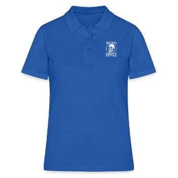 Falsche Gesellschaft, trinkt aus dem Schädel Eures - Frauen Polo Shirt - Royalblau - Vorne - Ailine (174cm)