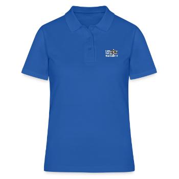 Ich bin die Garantie - JE SUIS LA GARANTIE - Polo Femme - bleu royal - Devant - Ailine (174cm)