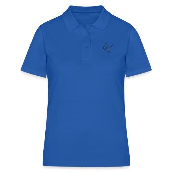 Grue en origami - Polo Femme - bleu royal - Devant - Ailine (174cm)