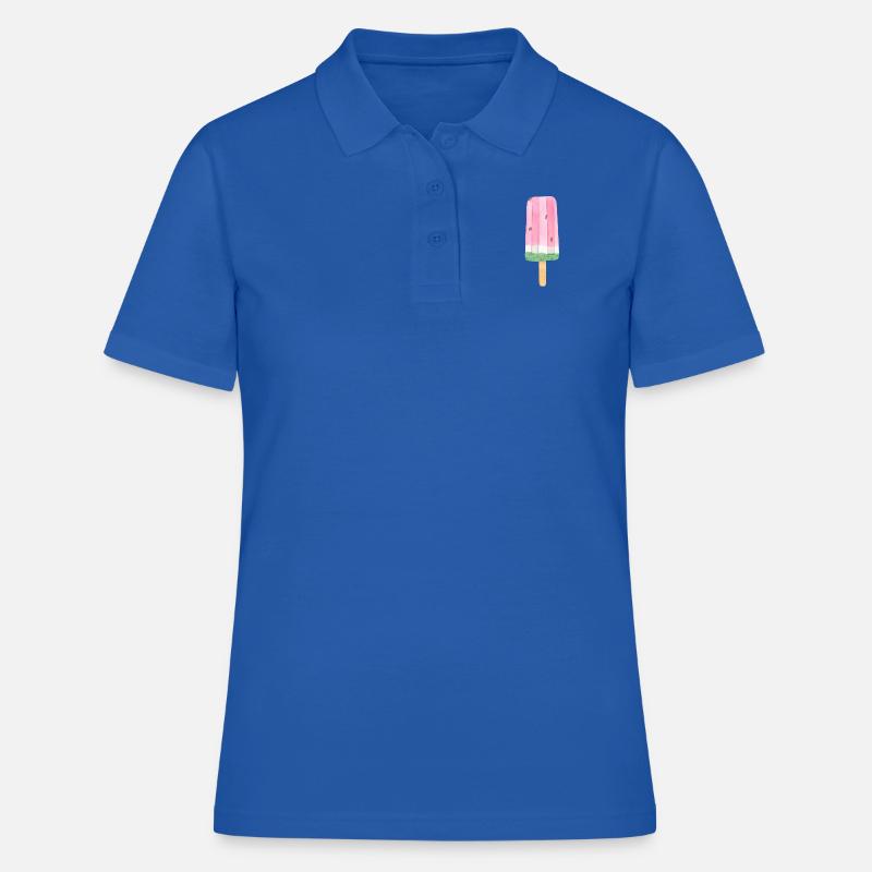 Glace pastèque - Polo Femme - bleu royal