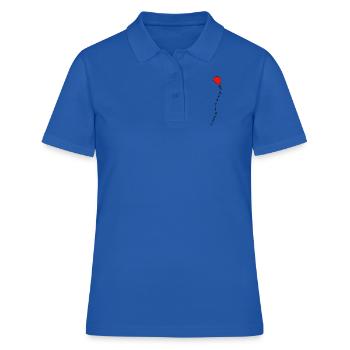 Ballon Spruch Loslassen - Frauen Polo Shirt - Royalblau - Vorne - Ailine (174cm)