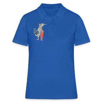 Skater Rat Hip Hop Rap Skater Rat - Polo Femme - bleu royal - Devant - Ailine (174cm)
