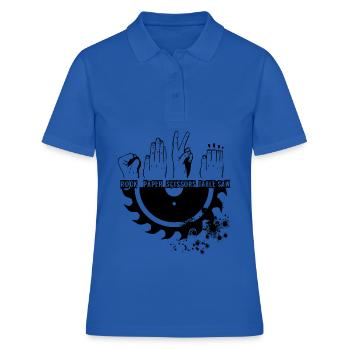 Scissors Stone Paper Circular Saw DIY Gift - Women's Polo Shirt - royal blue - Front - Ailine (174cm)