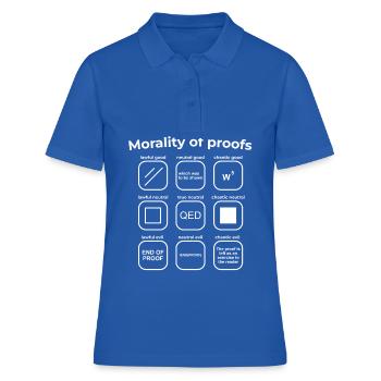 Moralité des preuves Math Proof RPG - Polo Femme - bleu royal - Devant - Ailine (174cm)