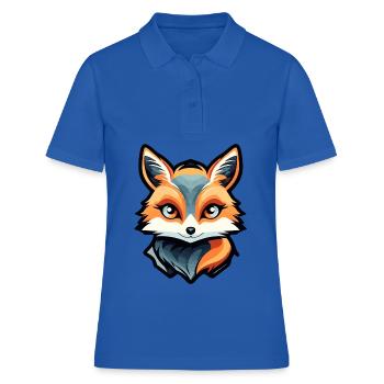 Fox Drawing - Women's Polo Shirt - royal blue - Front - Ailine (174cm)